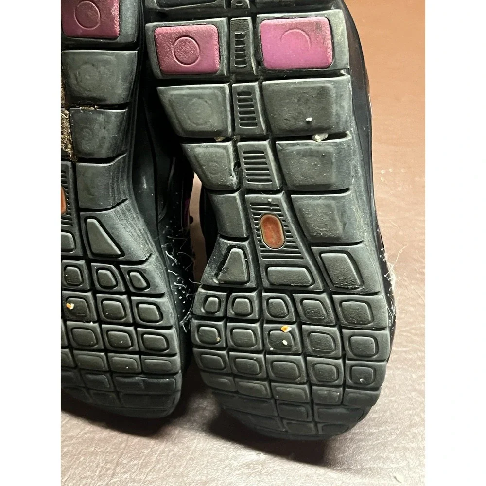 Size 10 Nike Free‎ Walk Women's Black Mesh Patent Leather Sneakers Shoes